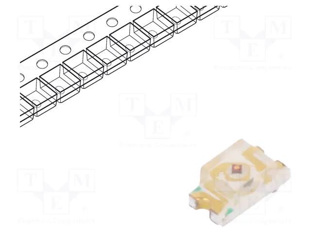 LED; yellow; SMD; 0603; 90÷200mcd; 1.8÷2.4VDC; 1.6x0.8x0.7mm; 140° REFOND RF-YUB190TS-AE