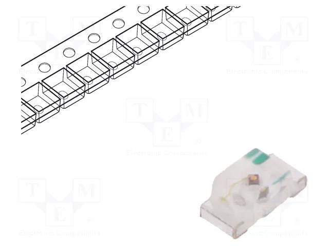LED; yellow; SMD; 0603; 150÷280mcd; 1.8÷2.4VDC; 1.6x0.8x0.7mm; 140° REFOND RF-YUB191TS-AE