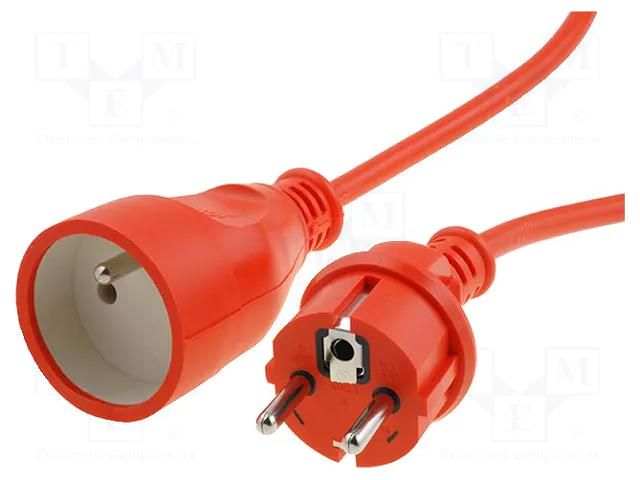 Extension lead; 3x1.5mm2; Sockets: 1; PVC; orange; 40m; 10A JONEX PS-170/40-1.5