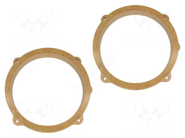 Spacer ring; MDF; 165mm; Alfa Romeo; impregnated,varnished; 2pcs. 4CARMEDIA MDF-D.46