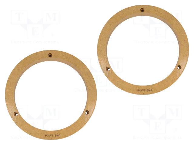 Spacer ring; MDF; 165mm; Suzuki; impregnated,varnished; 2pcs. 4CARMEDIA MDF-D.93