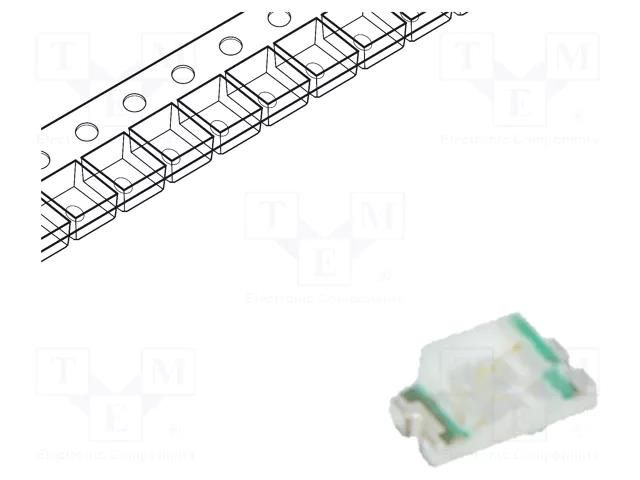 LED; SMD; 0603; blue; 70÷260mcd; 1.6x0.8x0.7mm; 140°; 20mA REFOND RF-BUB190TS-CA