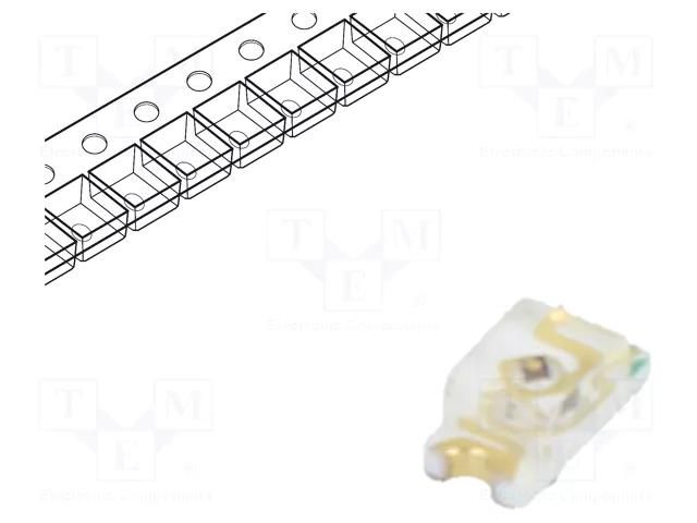 LED; green-yellow; SMD; 0603; 12÷80mcd; 1.8÷2.4VDC; 1.6x0.8x0.7mm REFOND RF-GSB190TS-BC