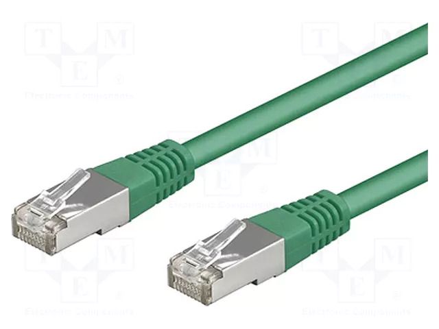 Patch cord; SF/UTP; Cat: 5e; RJ45 plug,both sides; stranded; CCA GOOBAY SF/UTP5-CCA-005GR