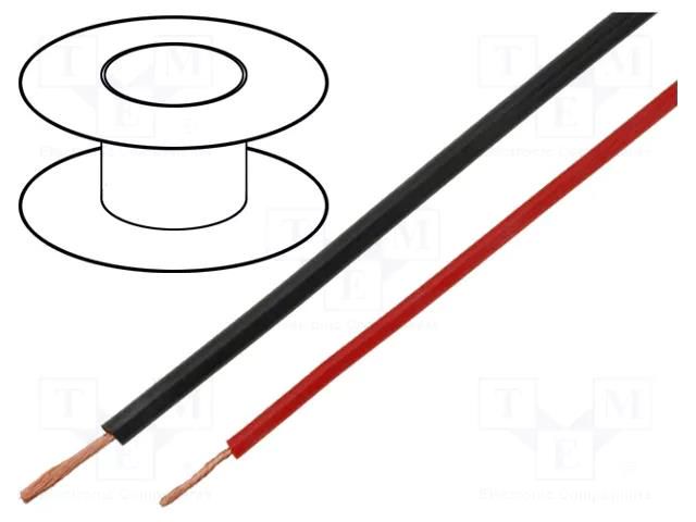 Wire; Silivolt®-1V SN; 1x0.5mm2; stranded; Cu; silicone; red; 1.5kV STÄUBLI SILI-1V/0.5R-SN