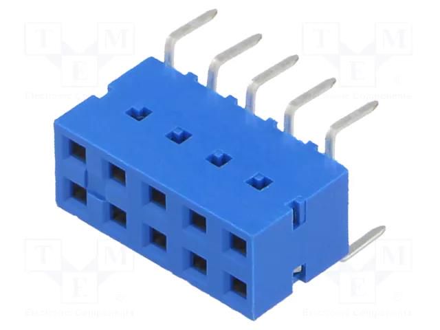 Connector: PCB to PCB; socket; female; Dubox®; 2.54mm; PIN: 10; THT AMPHENOL COMMUNICATIONS SOLUTIONS 71991-805LF