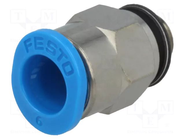 Push-in fitting; threaded,straight; -0.95÷6bar; Thread: M6 FESTO QSM-M6-6