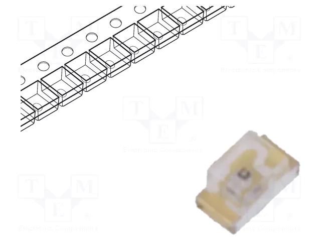 LED; SMD; 0603; yellow green; 11÷16mcd; 1.6x0.8x0.8mm; 100°; 20mA EVERLIGHT 19-21SYGC/S530-E1