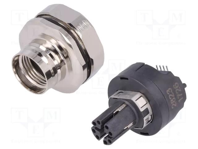 Connector: M12; socket; PIN: 8; female; X code-ProfiNET; SMT; 57V HARTING 21033812825