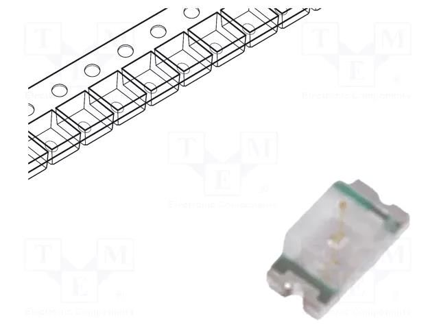 LED; SMD; 0603; green; 330÷900mcd; 1.6x0.8x0.7mm; 140°; 20mA REFOND RF-GUB190TS-CA