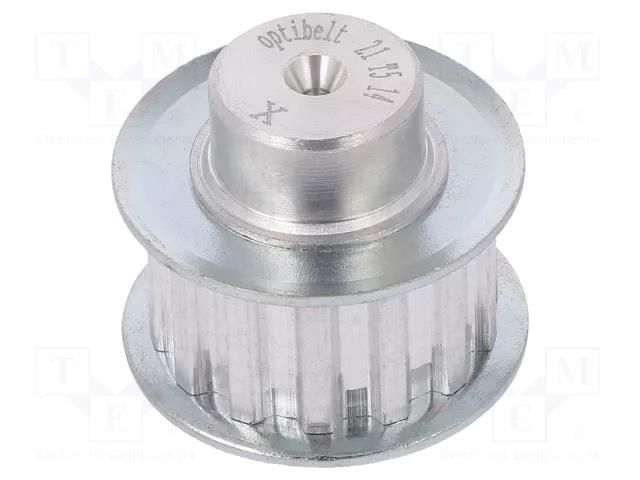 Belt pulley; T5; W: 10mm; whell width: 21mm; Ø: 21.45mm; aluminium OPTIBELT 21-T5-14-200ZA