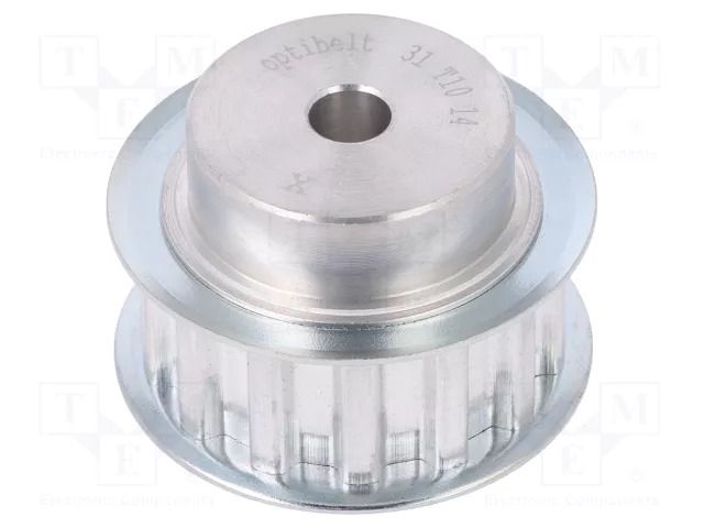 Belt pulley; T10; W: 16mm; whell width: 31mm; Ø: 42.7mm; aluminium OPTIBELT 31-T10-14-200ZA