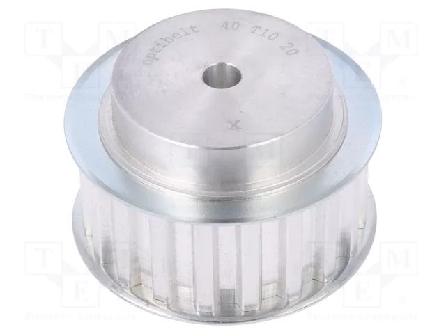 Belt pulley; T10; W: 25mm; whell width: 40mm; Ø: 61.8mm; aluminium OPTIBELT 40-T10-20-200ZA