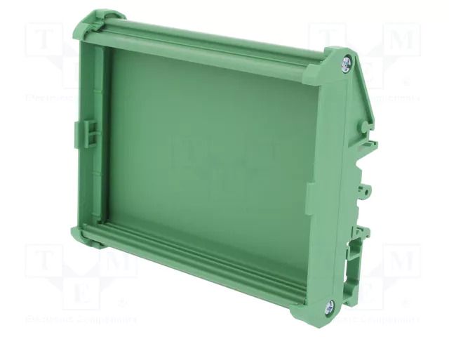 Enclosure: enclosure base; Y: 100mm; X: 200mm; Z: 37.3mm; green DEGSON ELECTRONICS DM100-200-14-100AH