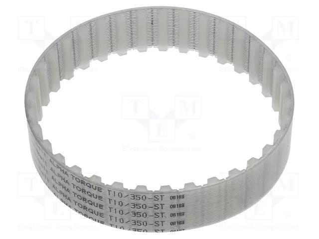 Timing belt; T10; W: 25mm; H: 4.5mm; Lw: 350mm; Tooth height: 2.5mm OPTIBELT T10-350-25-77ZA