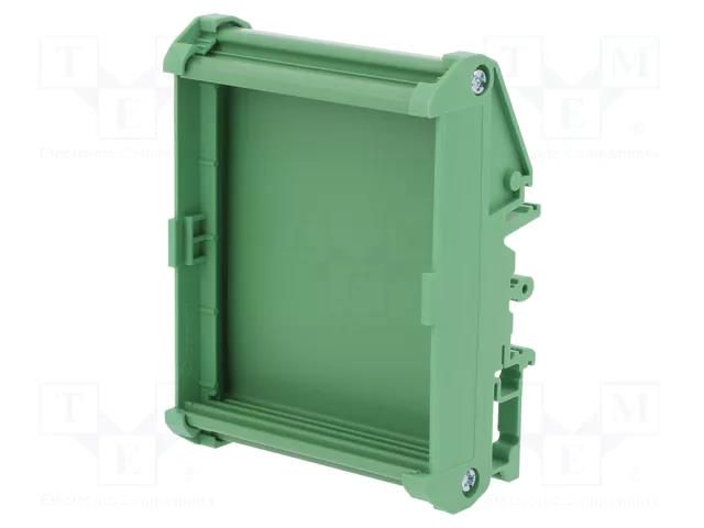 Enclosure: enclosure base; Y: 72mm; X: 50mm; Z: 28.7mm; green DEGSON ELECTRONICS DM72-50-14-100AH