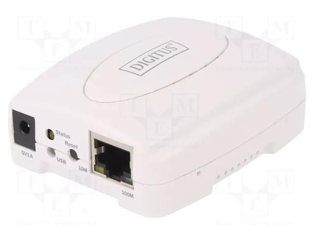 Print server; Standard: IEEE 802.3u,IEEE 802.az DIGITUS 13003-2