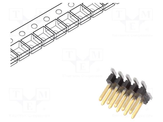 Connector: pin strips; pin header; male; PIN: 10; Minitek127®; SMT AMPHENOL COMMUNICATIONS SOLUTIONS 20021121-00010C4LF