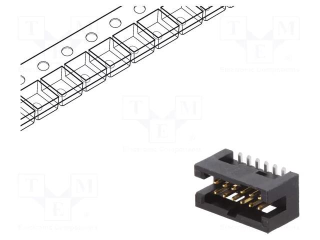 Connector: pin strips; socket; Minitek127®; male; PIN: 12; vertical AMPHENOL COMMUNICATIONS SOLUTIONS 20021221-00012C4LF