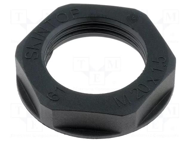 Nut; M16; polyamide; UL94V-2; 22mm; black; -20÷100°C; Thread: metric LAPP SKINTOP-N16B