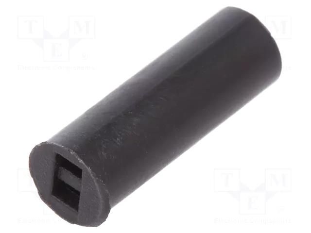 Spacer sleeve; LED; ØLED: 5mm; L: 15mm; black; UL94V-2 OPTOSUPPLY OSB502P-15