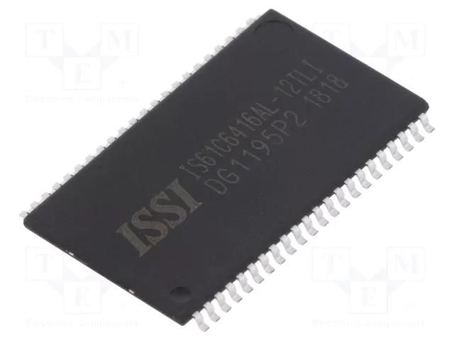 IC: SRAM memory; 1MbSRAM; 64kx16bit; 5V; 12ns; TSOP44 II; parallel ISSI 61C6416AL-12TLI