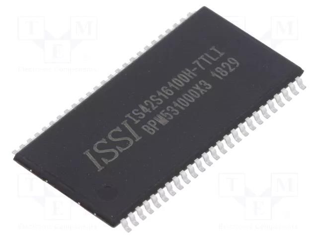 IC: DRAM memory; 16MbDRAM; 512kx16bitx2; 143MHz; 7ns; TSOP50 II ISSI IS42S16100H-7TLI