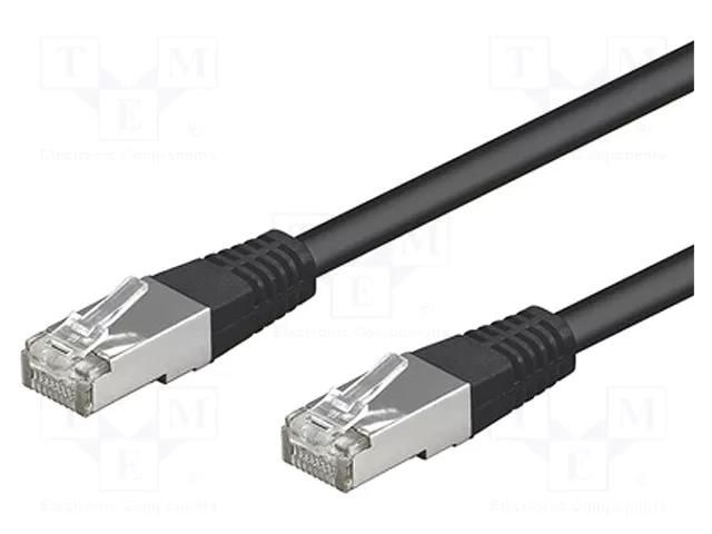 Patch cord; RJ45 plug,both sides; SF/UTP; 5e; stranded; CCA; PVC Goobay SF/UTP5-CCA-020BK