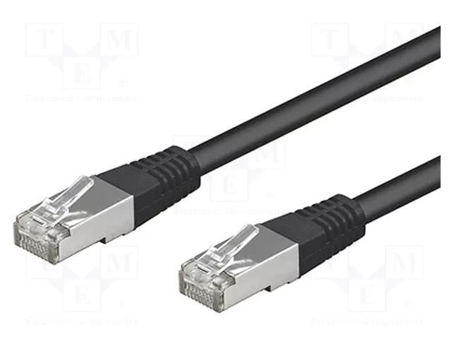 Patch cord; RJ45 plug,both sides; SF/UTP; 5e; stranded; CCA; PVC Goobay SF/UTP5-CCA-500BK