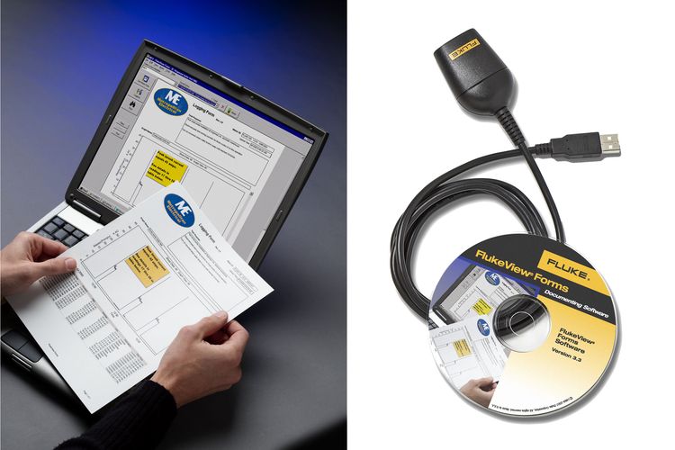 FlukeView Forms Software + IR USB-Cable (180 Series, 1653, 789, 1550B), Fluke 1576734 0095969090483; 0095969090483