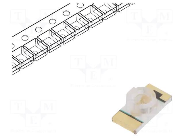 LED; SMD; 1206; red; 18÷43mcd; 3.2x1.6x1.1mm; 60°; 20mA; λd: 624nm EVERLIGHT 25-21SURC/S530-A2