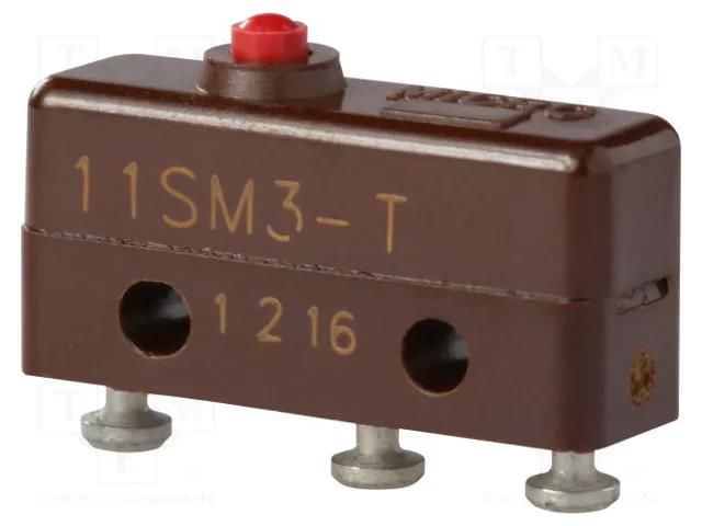 Microswitch SNAP ACTION; 5A/250VAC; without lever; SPDT; Pos: 2 HONEYWELL 11SM3-T