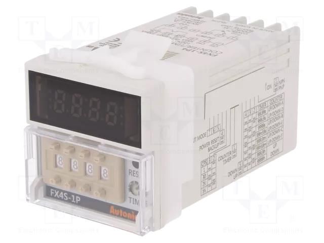 Counter: electronical; LED; pulses; 9999; SPDT; OUT 1: 250VAC/3A AUTONICS FX4S-1P4