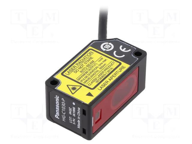 Sensor: distance; laser; diffuse-reflective; Range: 30mm; PNP; IP67 PANASONIC HG-C1030-P