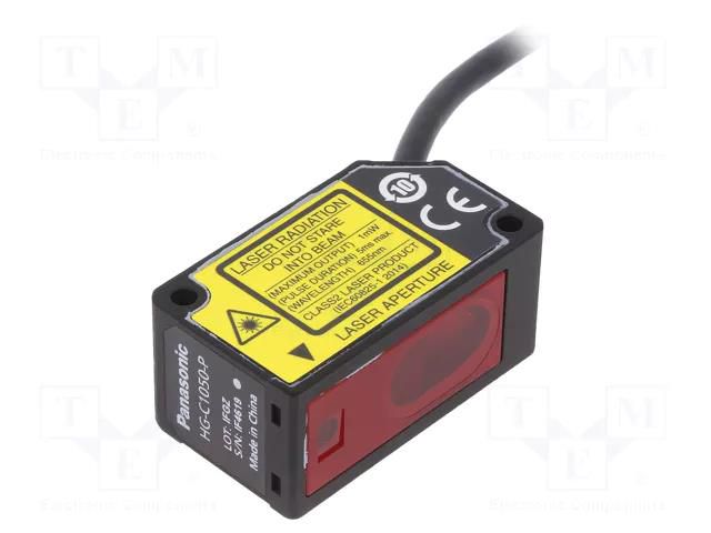 Sensor: distance; laser; diffuse-reflective; Range: 50mm; PNP; IP67 PANASONIC HG-C1050-P