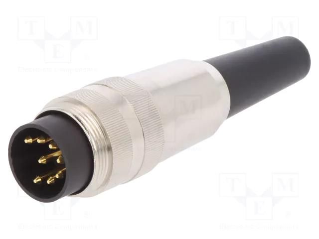 Connector: M16; plug; male; soldering; for cable; PIN: 8; 5A; 60V LUMBERG SV80