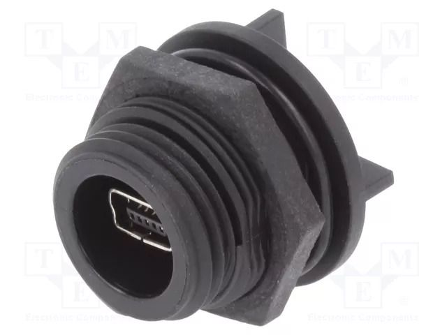 Connector: USB B mini; socket; USB mini Buccaneer; PIN: 5; IP68 BULGIN PX0447