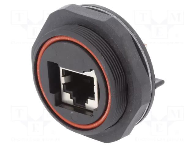 Connector: RJ45; socket; Buccaneer Ethernet; PIN: 8; polyamide BULGIN PX0839/90