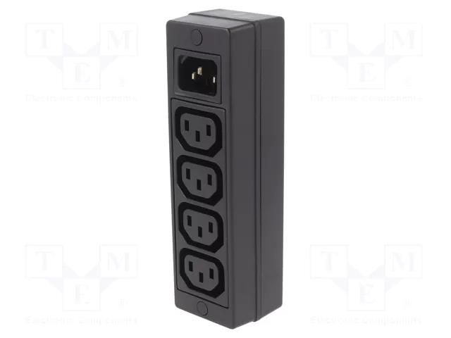 Connector: AC supply; splitter; 10A; 250VAC; C13 (F),C14 (E) BULGIN PXD200