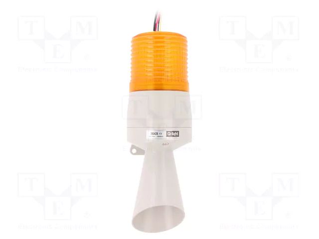 Signaller: lighting-sound; 24VDC; bulb; amber; IP54; Ø86x233mm QLIGHT S60ADB-24-A