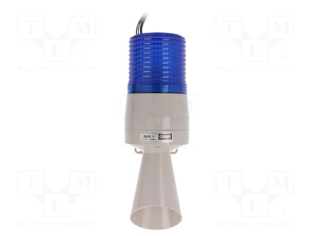 Signaller: lighting-sound; 24VDC; bulb; blue; IP54; Ø86x233mm QLIGHT S60ADB-24-B