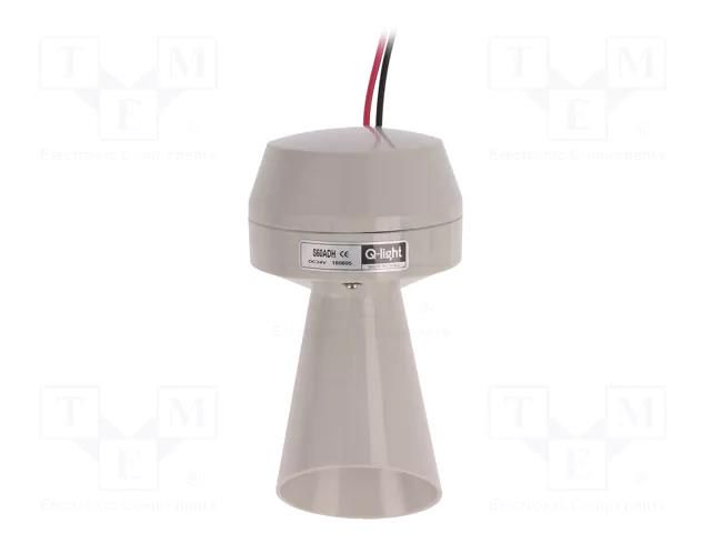 Signaller: sound; horn; 24VDC; 100dB(d=1m); S60ADH; IP54; Ø75x158mm QLIGHT S60ADH-24