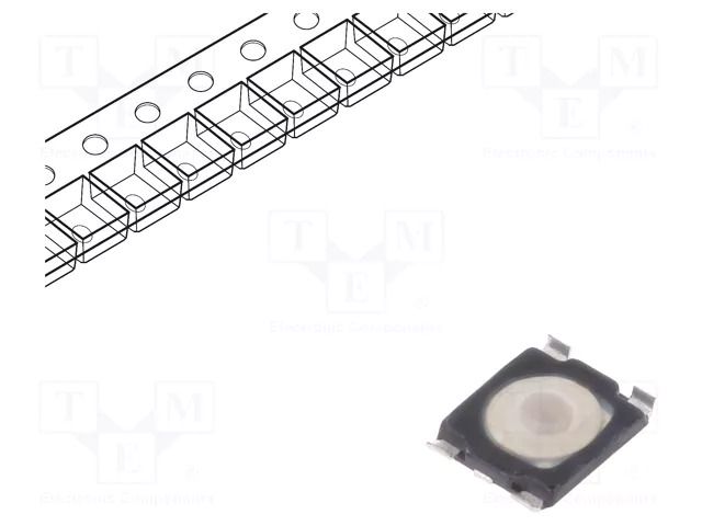 Microswitch TACT; SPST-NO; Pos: 2; 0.05A/32VDC; SMT; none; 1.6N C&K KMT021NGJLHS