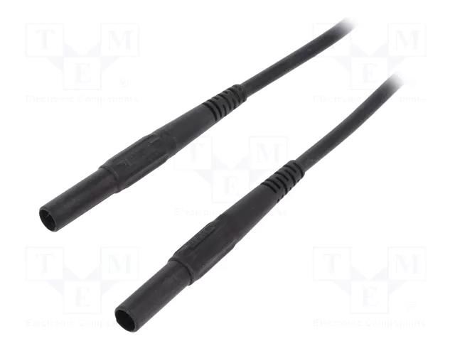 Test lead; 32A; banana plug 4mm,both sides; Len: 1m; black STÄUBLI XMS-419-10021
