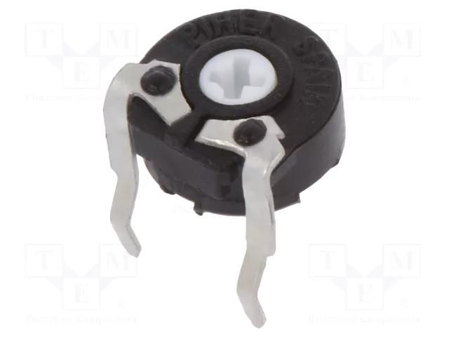 Potentiometer: mounting; single turn,horizontal; 500Ω; 100mW PIHER PT6LV-500R