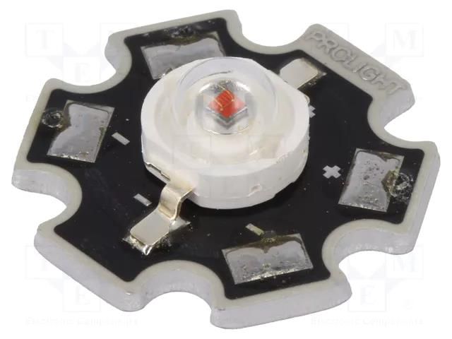 Power LED; amber; STAR; 130°; 350mA; 587÷597nm; 51.7÷58.9lm; 1W ProLight Opto PM2E-1LAS
