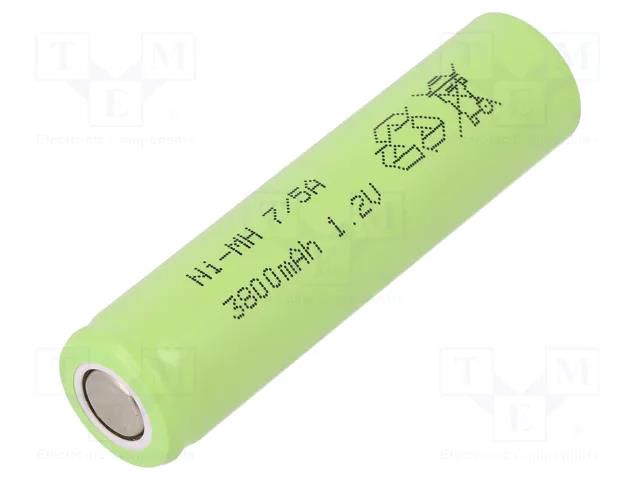 Re-battery: Ni-MH; 7/5A,7/5R23; 1.2V; 3800mAh; Ø16.6x66.2mm JJJ ACCU-7/5A-3800JJJ