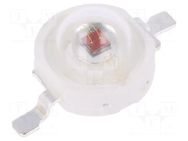 Power LED; red; EMITER; 130°; 350mA; 613.5÷631nm; 51.7÷58.9lm; 1W ProLight Opto PM2E-1LRE