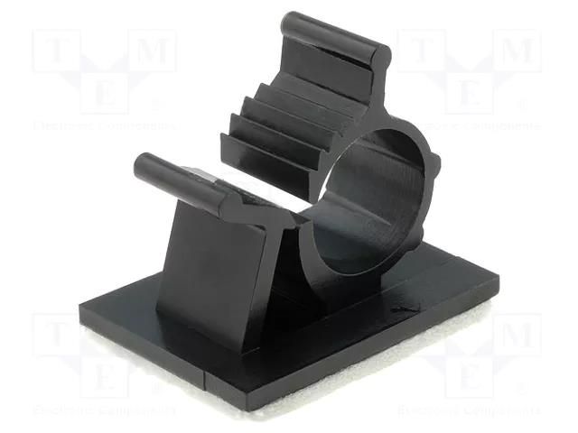 Self-adhesive cable holder; 7.9÷10.3mm; polyamide; black KSS WIRING AP-0810