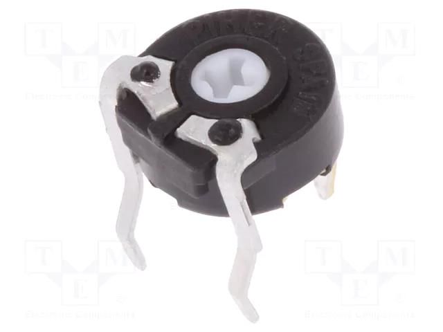 Potentiometer: mounting; single turn,horizontal; 10kΩ; 100mW PIHER PT6LV-10K